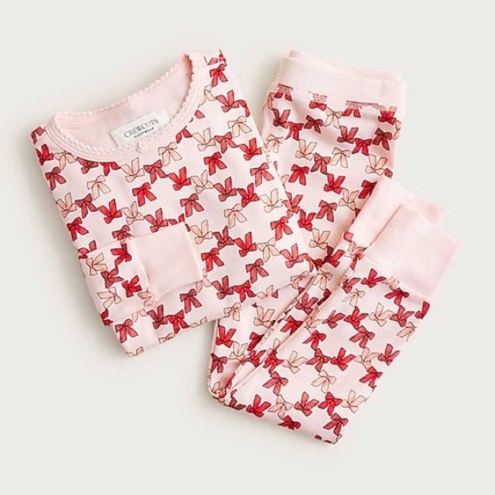 J crew Kids' long-sleeve cotton pajama set in prints